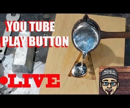Melt Metal Into Wood *Live on TV YouTube Play Button