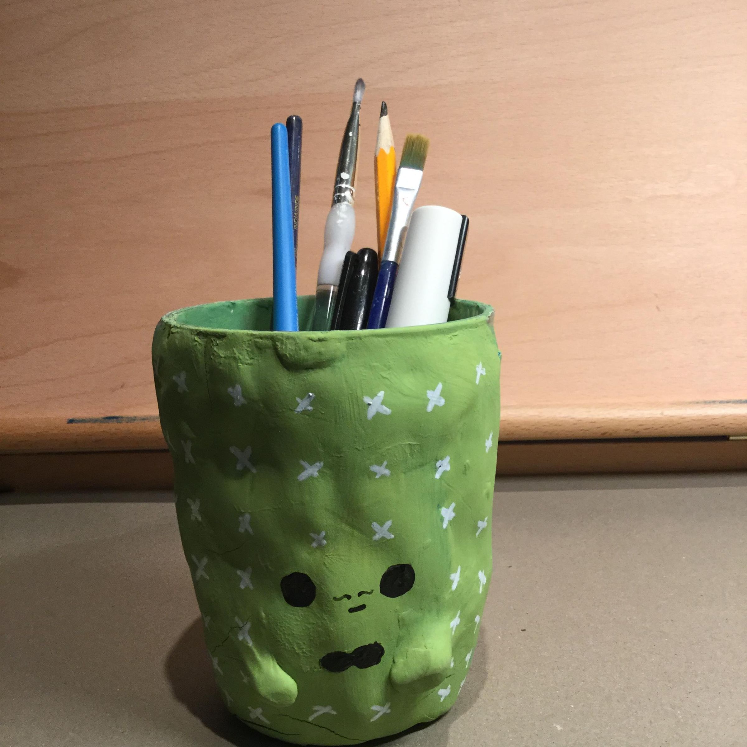 Cactus Pencil Holder 4 Steps Instructables