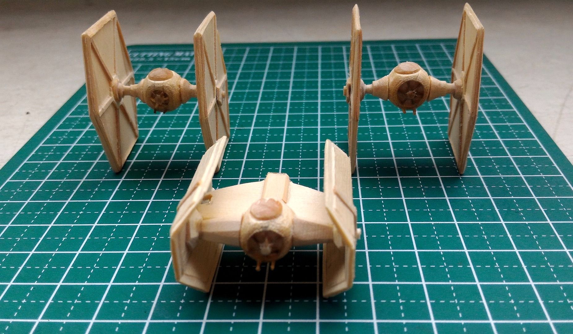 TIE Advanced & TIE Fighter Mini Popsicle Stick Models
