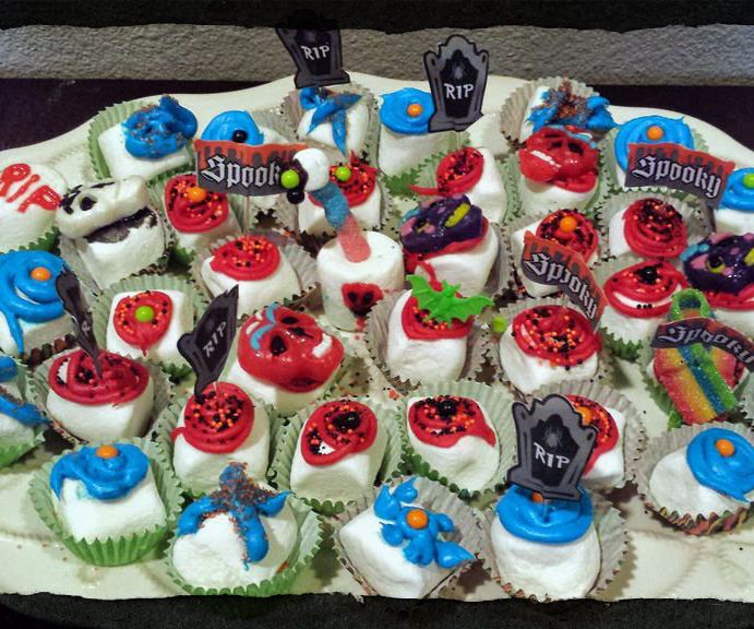 Marshmallow Scary Cupcake in Two Minutes.