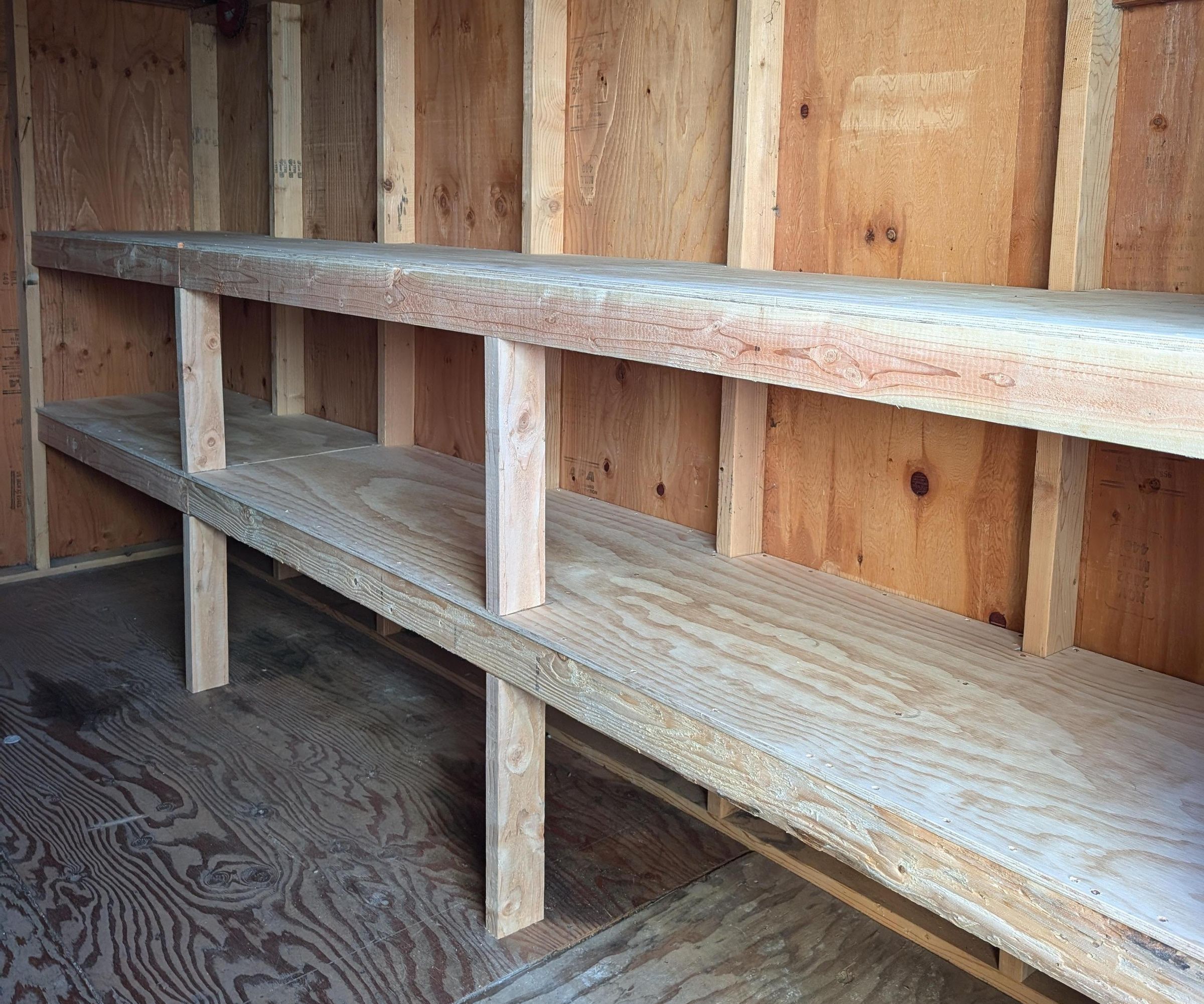 Shelving for a Storage Shed