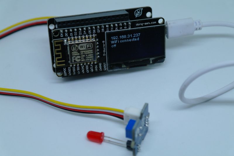 Control Grove LED by Web(D-duino-B)