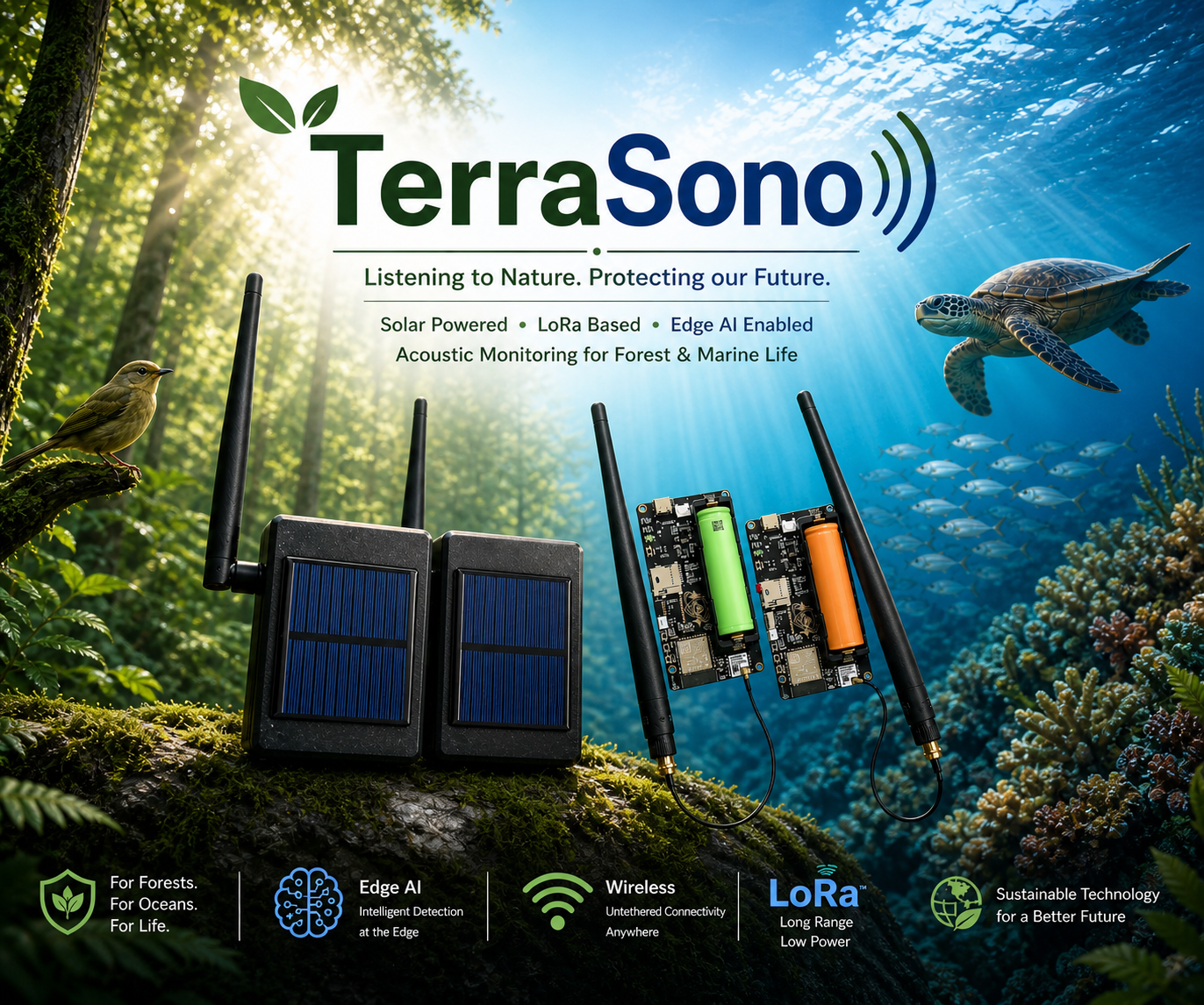 TerraSono: a Sustainable Acoustic Intelligence System