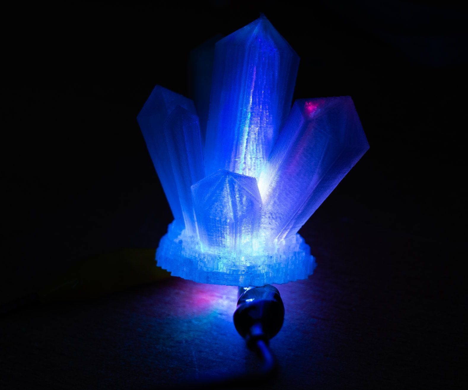 Crystal With Changing Led Colors