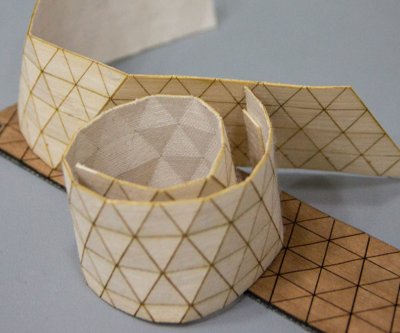 Wooden Textile Bracelet