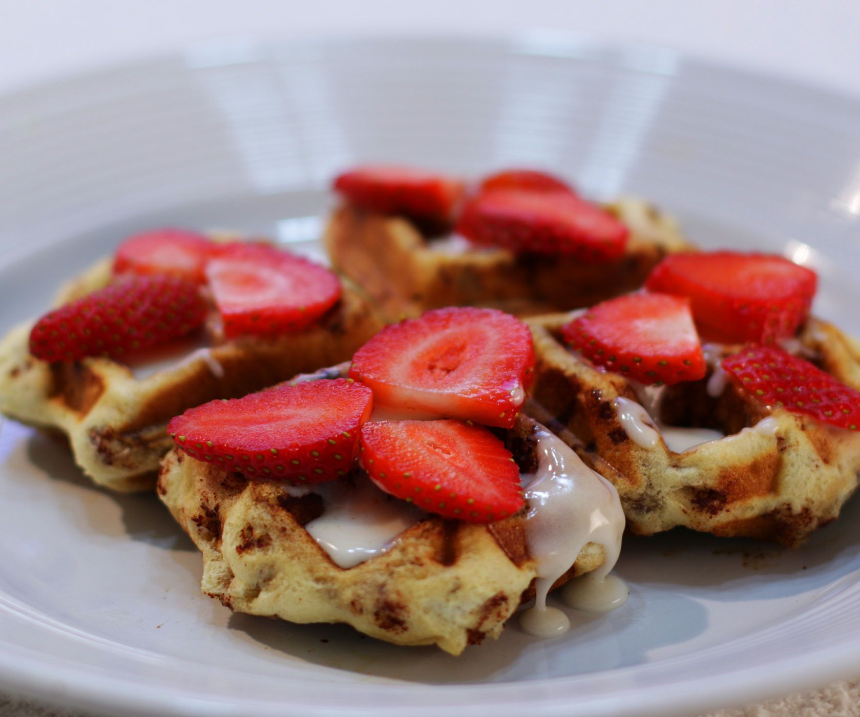 Cinnamon Roll Waffles