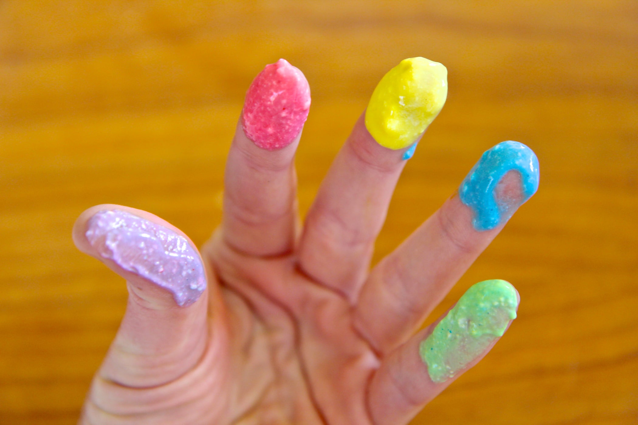 Two Ingredient, Edible Finger Paints 4 Steps (with Pictures