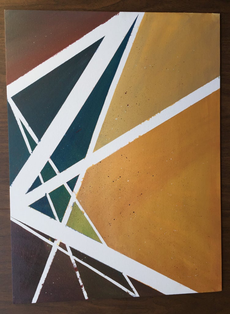 Masking Tape Art Painting