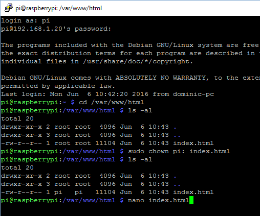 Install Apache on Rpi 1/2/3