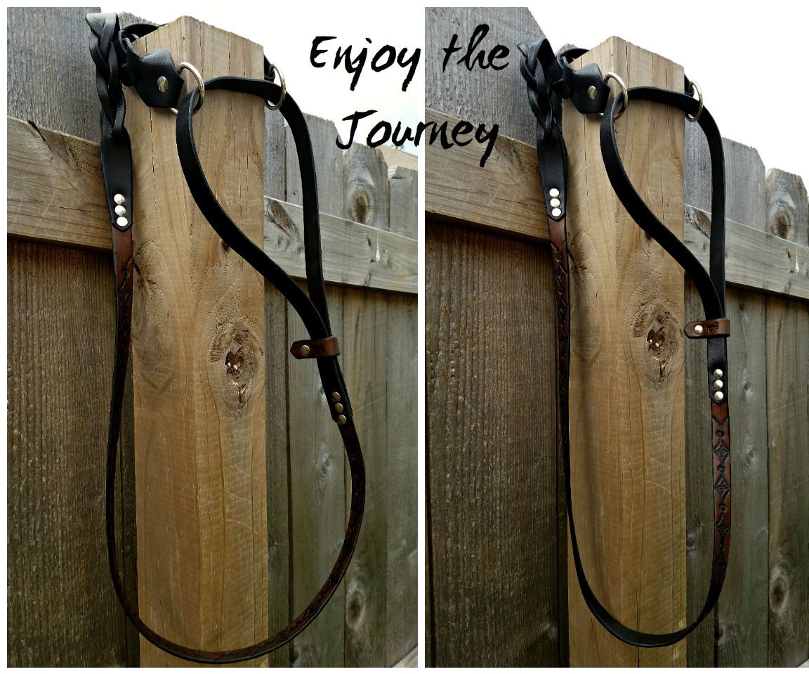 Leather Dog Leash - Custom Martingale Style