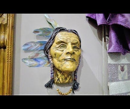DIY Native American Sculpture |Wall Hanging Mask