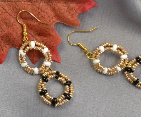 Beebeecraft Tutorials on Making a Pair of Seed Beaded Dangle Earrings ...