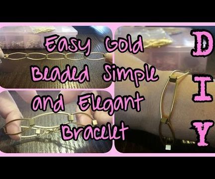 DIY Gold Beaded Simple & Elegant Tube Bracelet