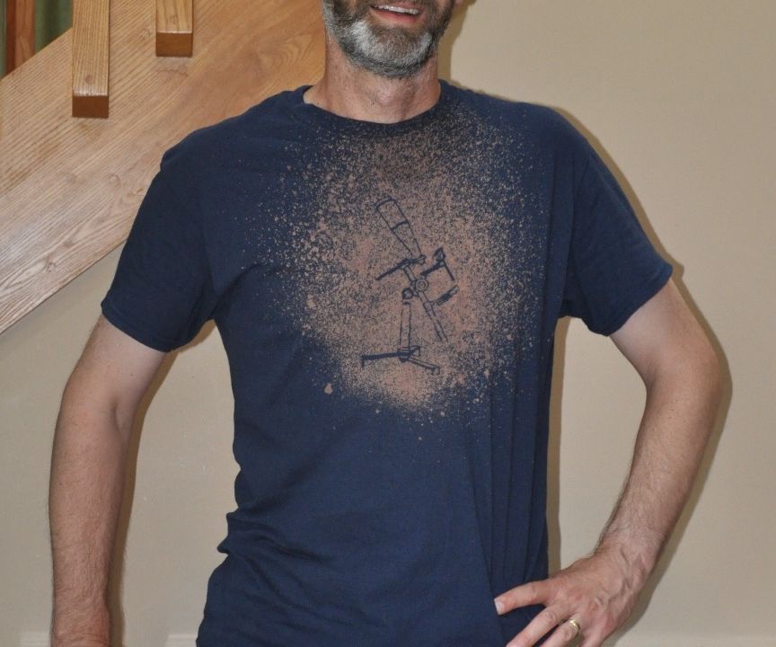 Bleach Patterned T-shirt With Vinyl Cut Stencil 