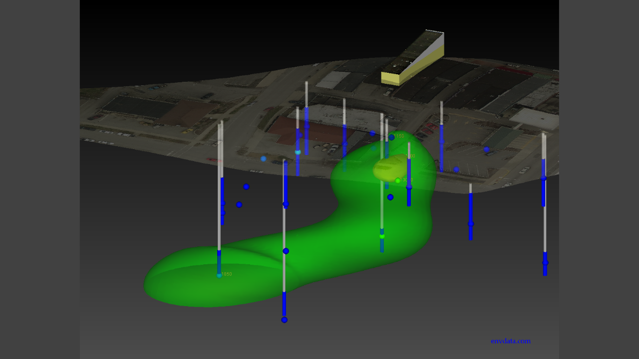 3-D visualization of a ground-water plume
