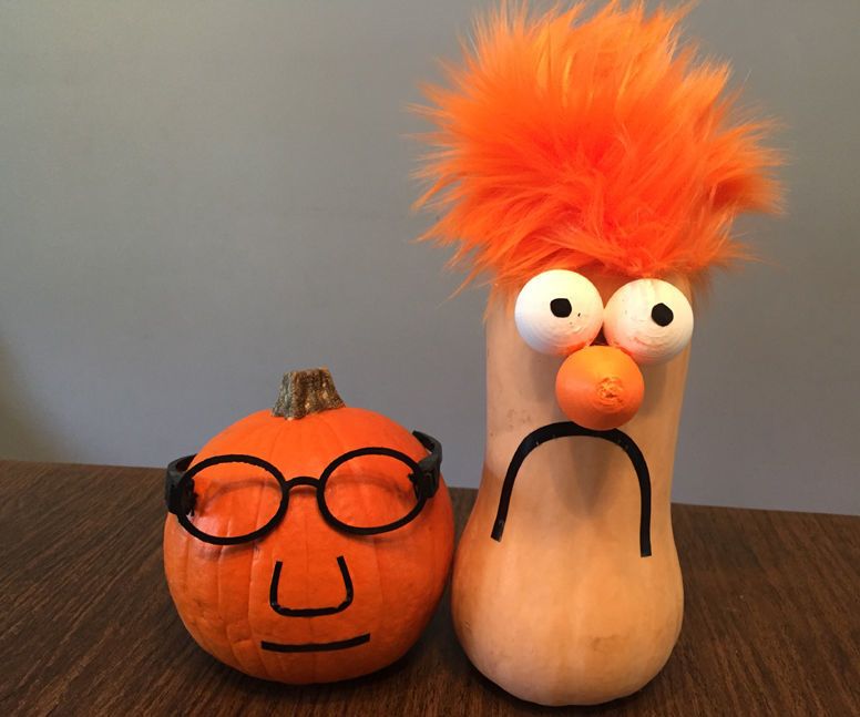 Dr. Honeydew and Beaker Halloween Gourds With 3D Printing