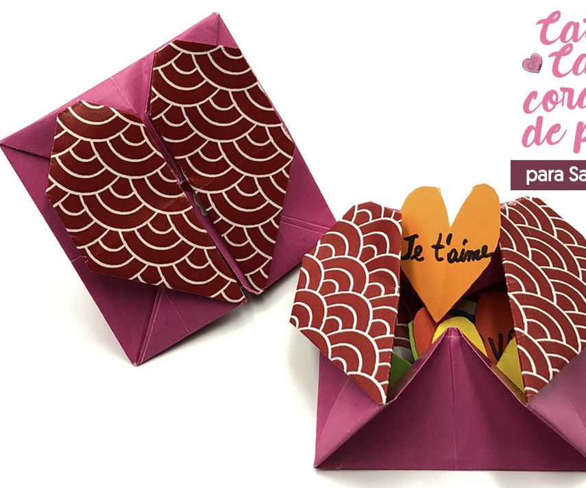 Carta Caja Corazón De Papel Para Regalar Con Mensajes De Amor En Su Interior