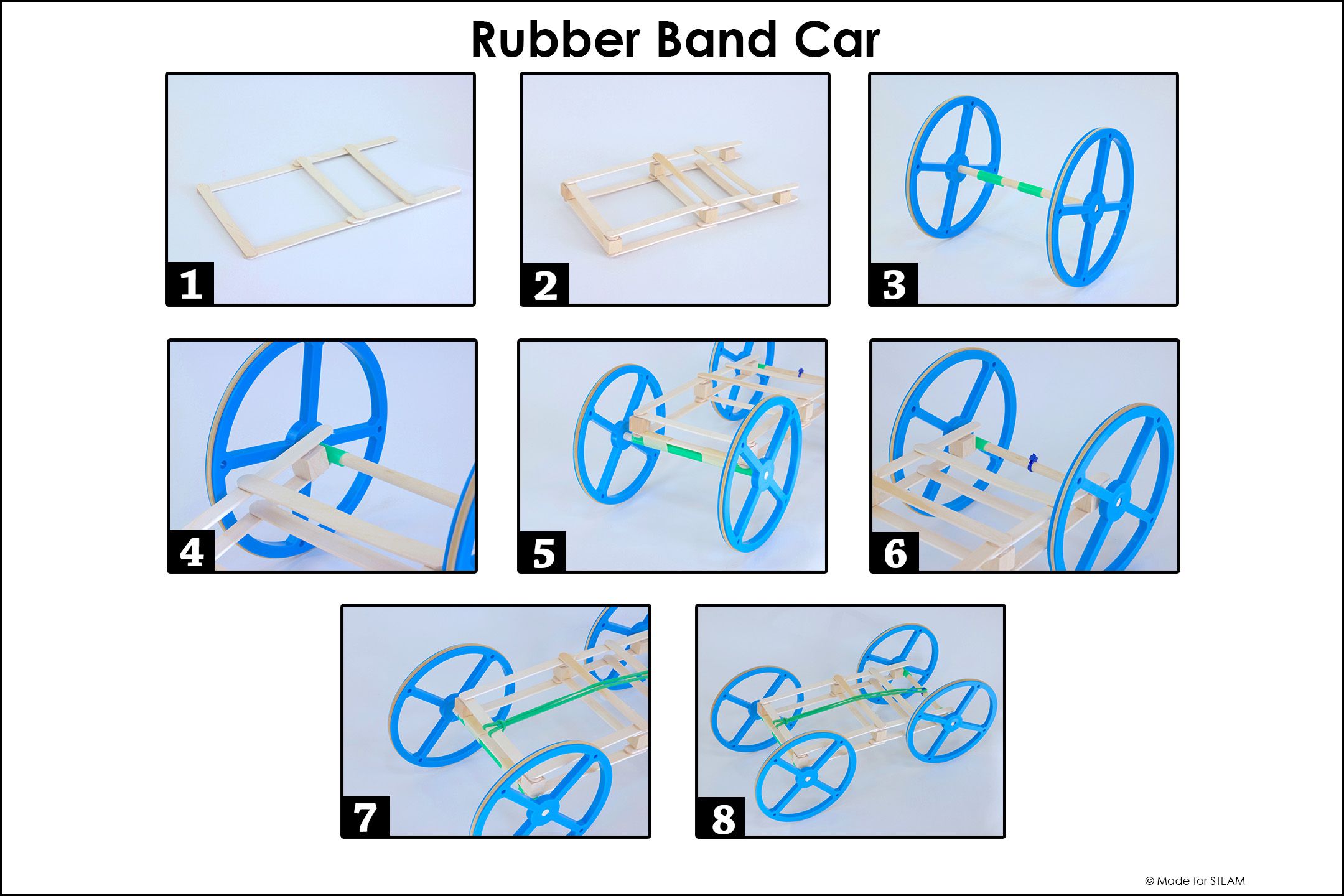 The Best Rubber Band Car 9 Steps (with Pictures) Instructables