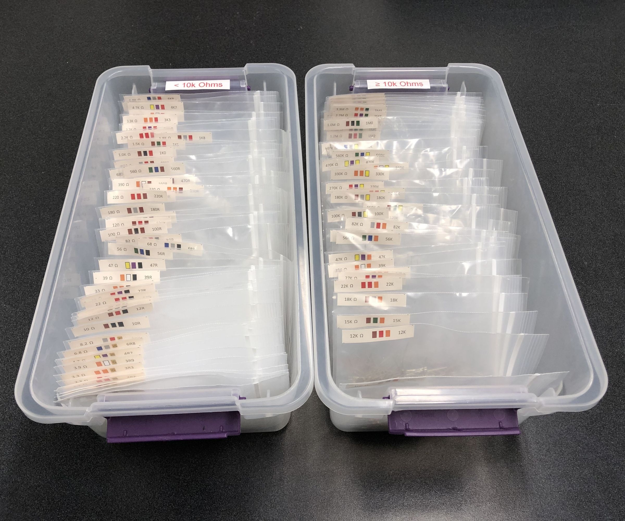 Electronic Resistor Organizer