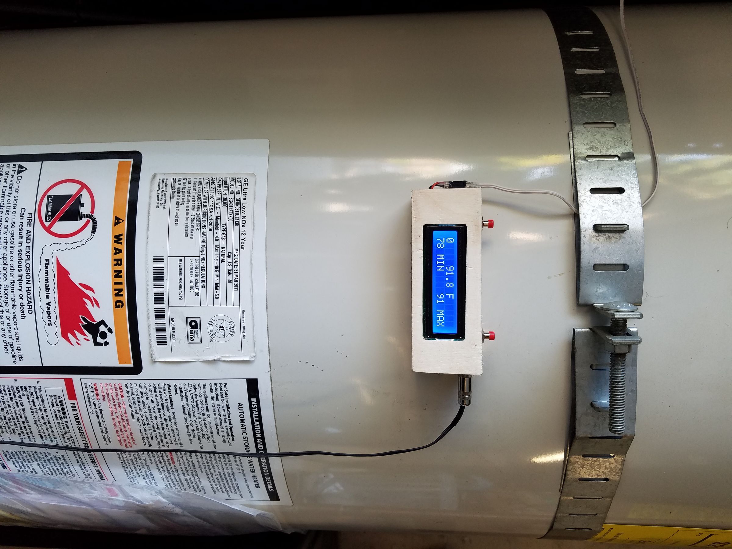 Water Heater Temperature Monitor 3 Steps Instructables