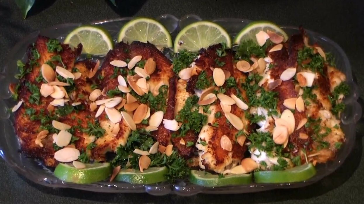 Tilapia Fillets With Grilled Almonds