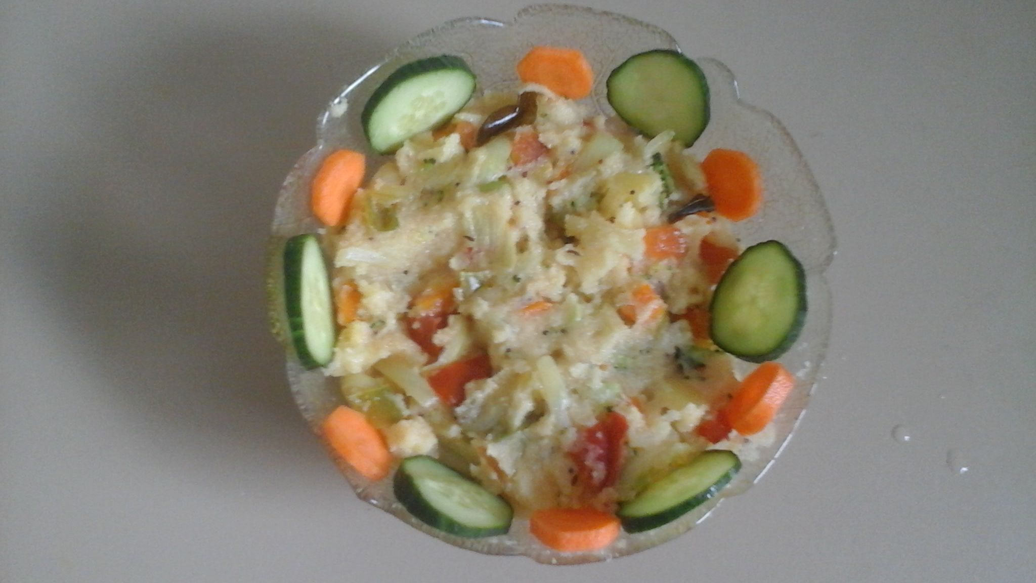 Semolina Upma and Straw Berry Short Cake Green Smoothie: