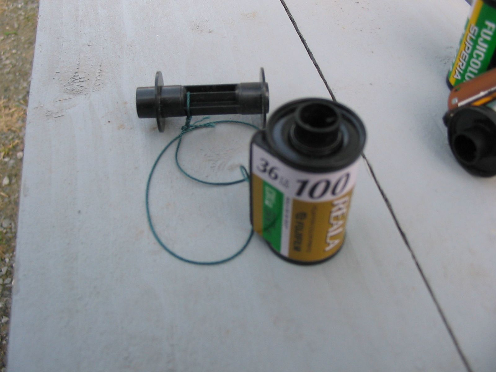 Mini Fishing Reel From a 35 Mm Film Cartridge