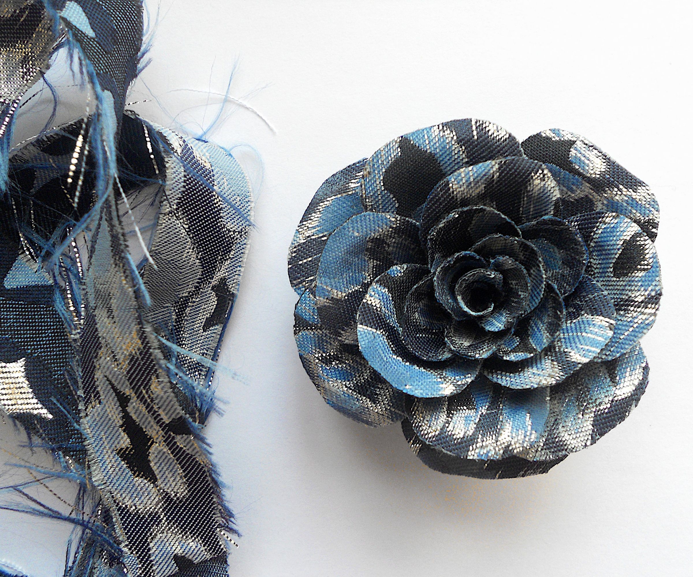 Quick Way to Make a Rose Brooch From Fabric Scraps