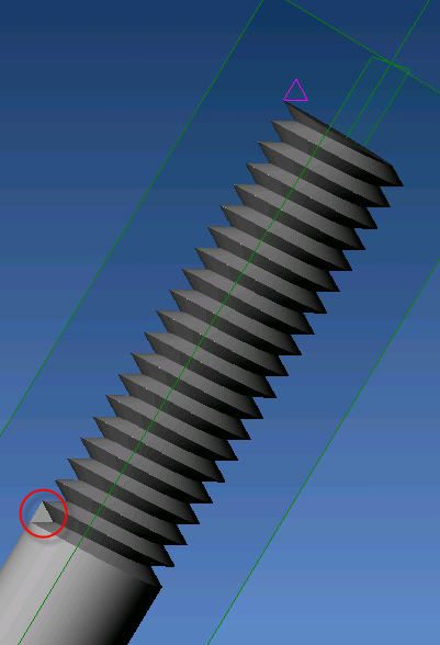Alibre Design and External Threads (Method 1)
