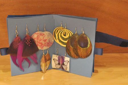 Jewelry Holders DIY- a Chic Booklet Earring Holder DIY