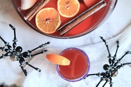 Serve Your Spooky Spider Brew Punch Over Ice