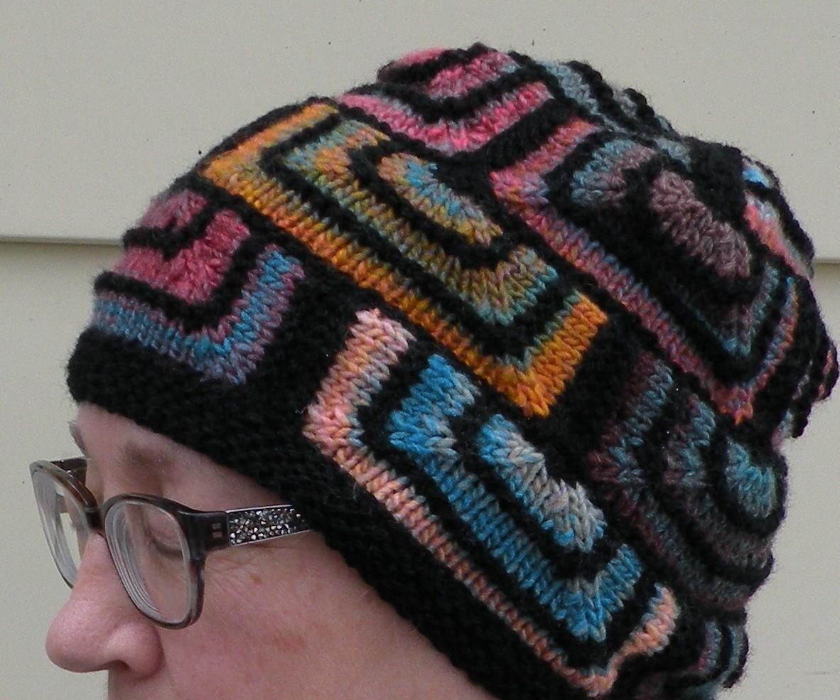 Stained Glass Modular Knitting - Simple Hat