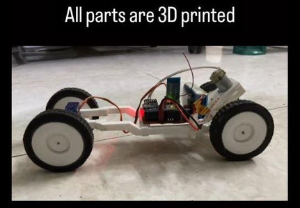 Bluetooth Controlled 3d Printed RC Car With Differential Gear Mechansim