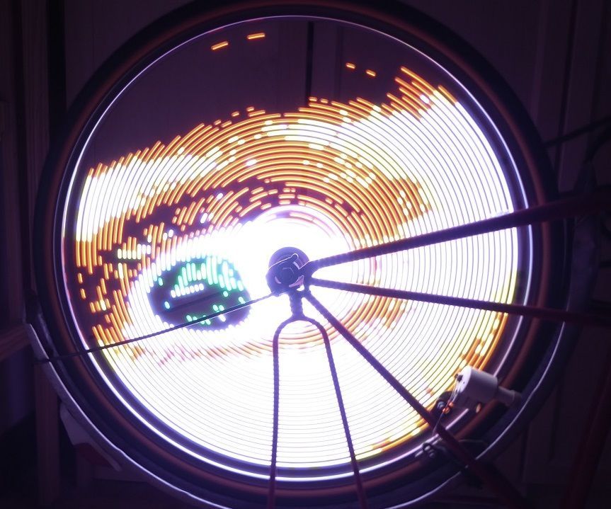 The Simplest POV (ARDUINO) Bike Spoke LED