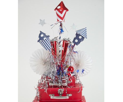 4th of July Sparkly Table Arrangement Tutorial