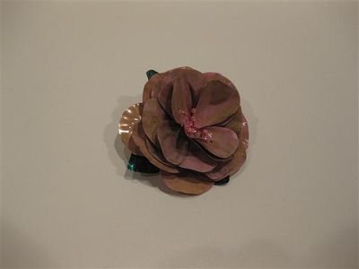 Final Flower Brooch and Examples of Other Shim Stock Flowers