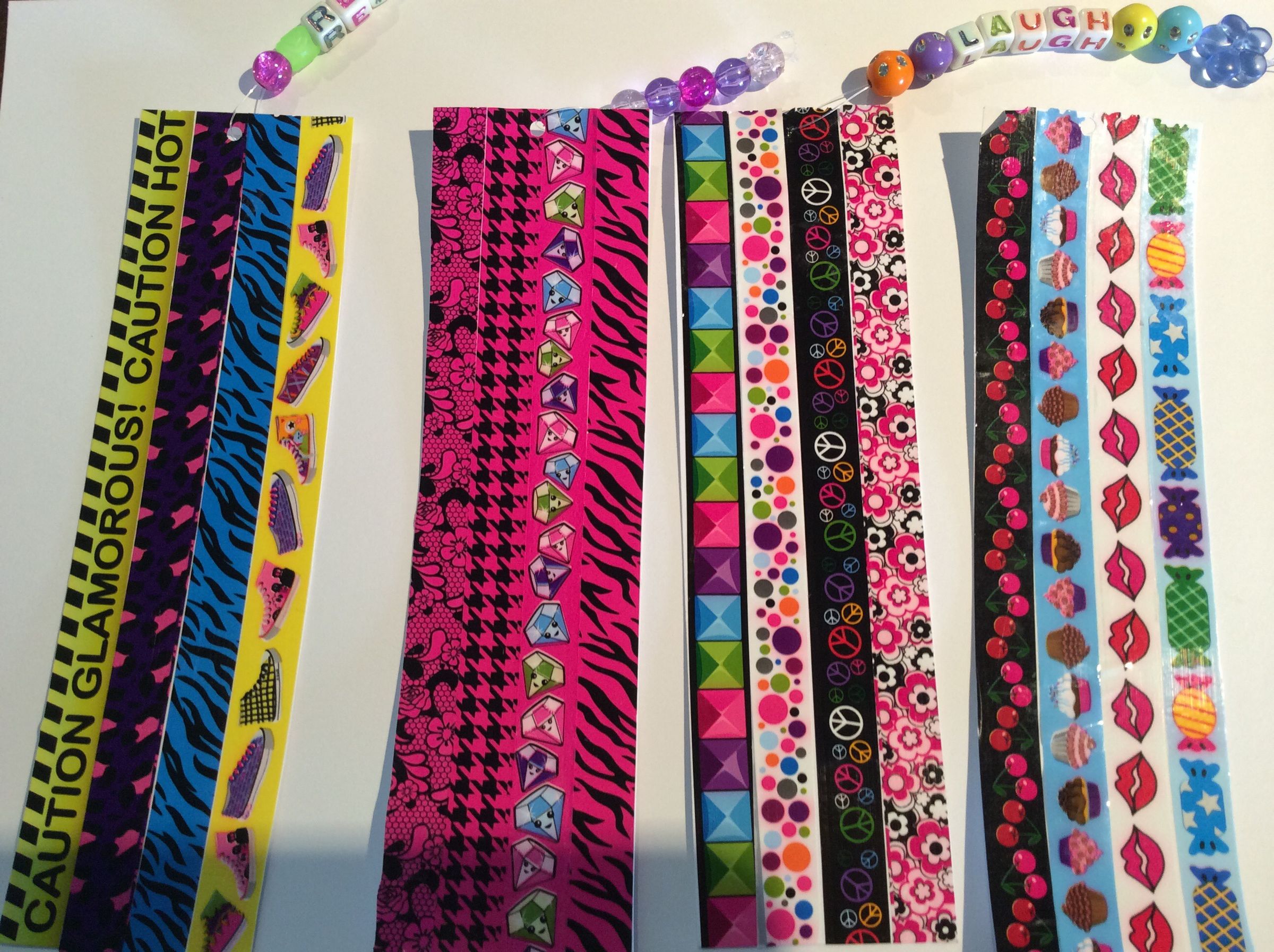 Taped/Beaded Bookmarks