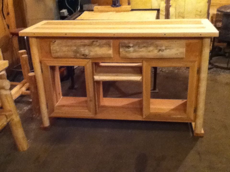 Log TV Stand