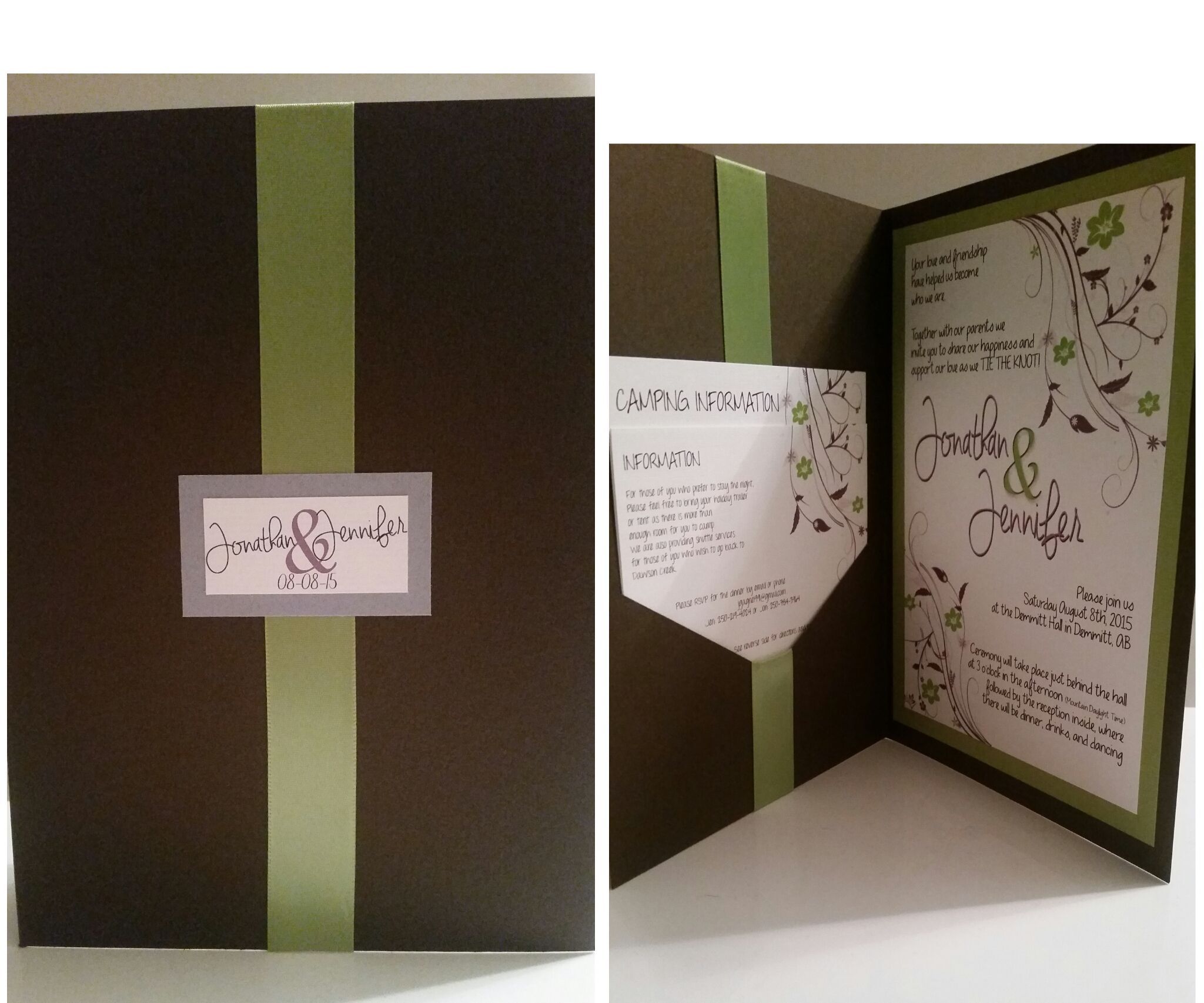 Handmade Pocketfold Wedding Invites