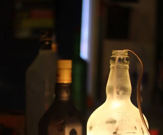 Glass Bottle Pendant Lamp