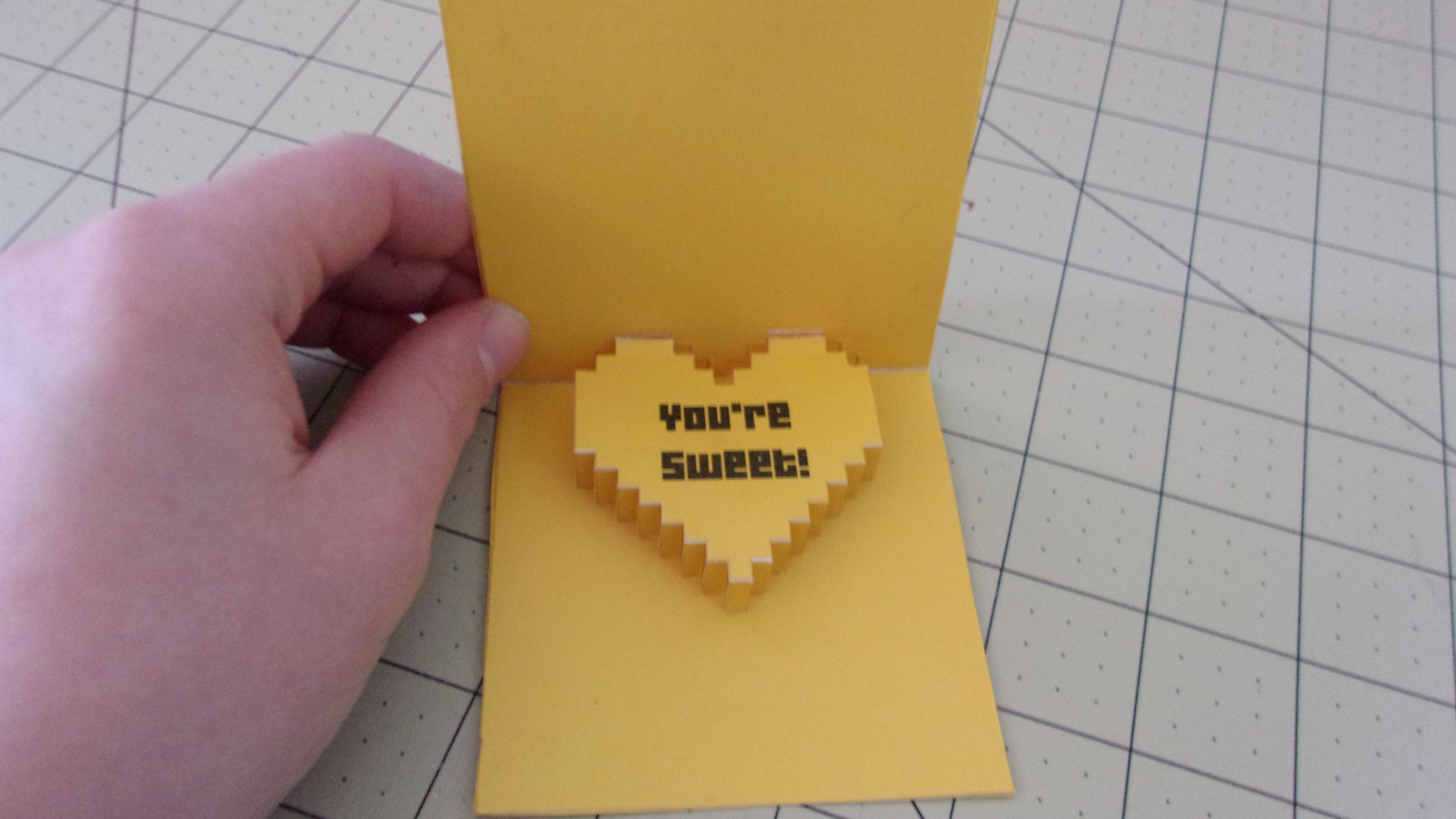Pixelated Heart Valentine's Day Cards