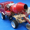 RC Concrete Mixer Truck with coke can