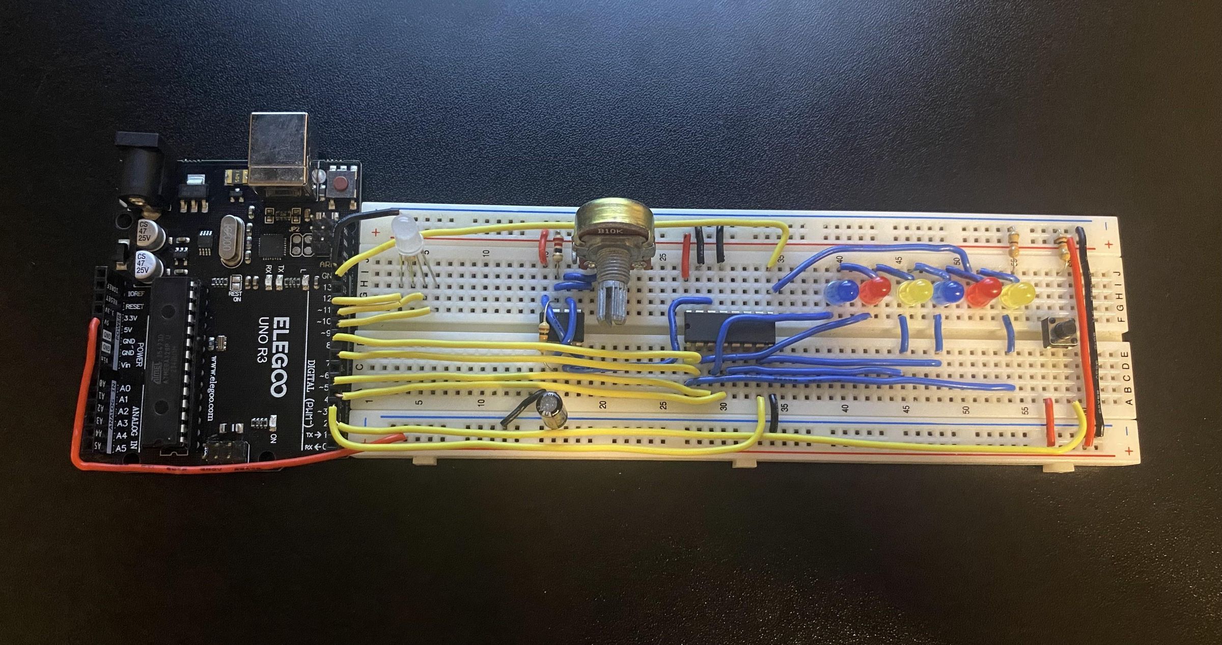 Arduino LED Chaser Game | Use of 555 Timer & 4017 Counter : 8