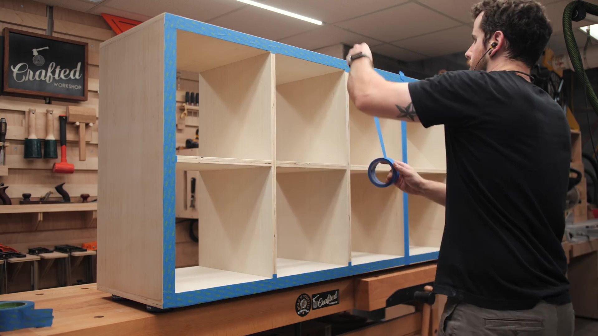 How to Build a DIY Plywood Media Console // Limited Tools Build 11