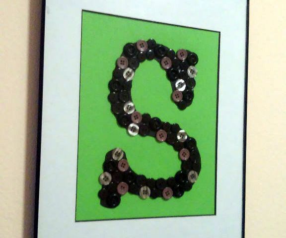 Button Letter Art