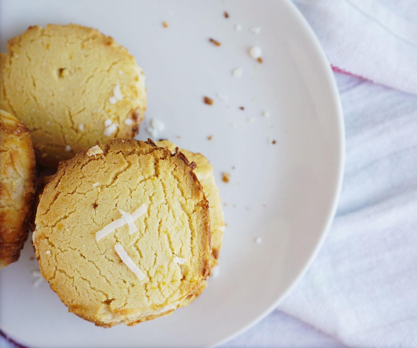 Grand Marnier Coconut Shortbread Cookies