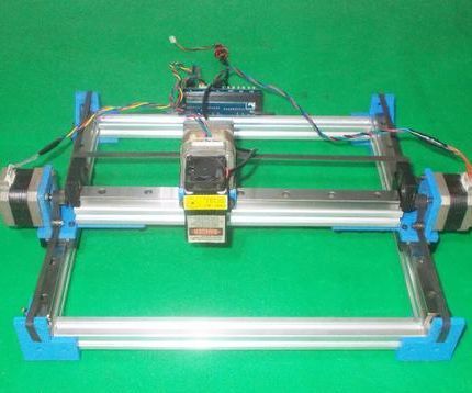 Homemade Laser Robotic Drawing Plotter Draw DIY X Y Axis Slide Linear Frame