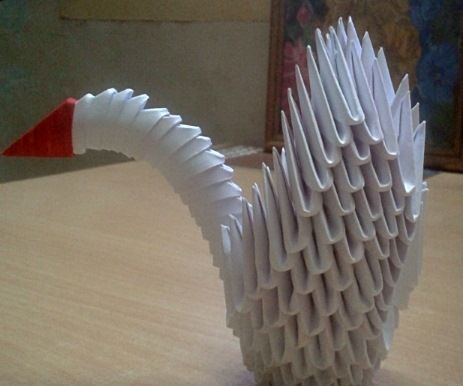 Origami Swan and Quilled Flower Pots 