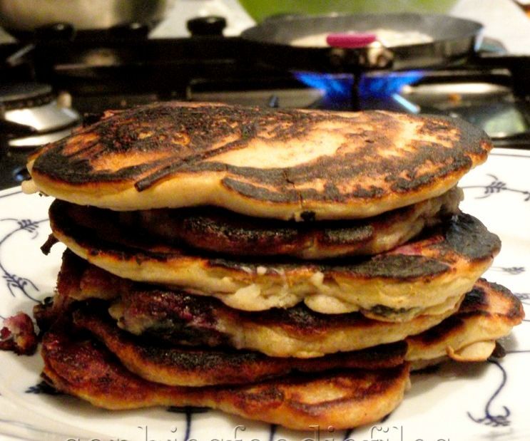 Gluten-free Vegan Buckwheat Blueberry Pancakes