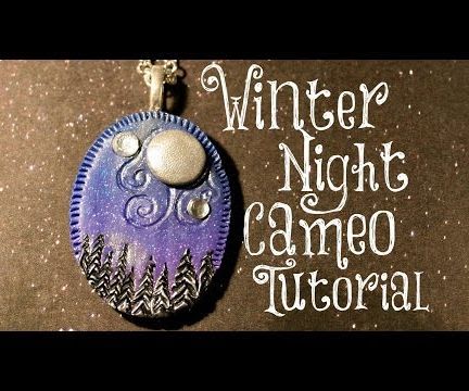 Winter Night Cameo Polymer Clay Tutorial | Velvetorium
